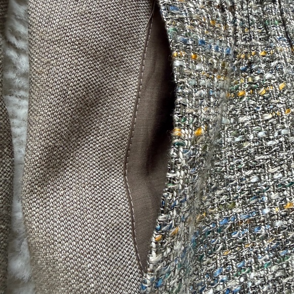 Elie Tahari Gray Tweed & Linen Blazer-Xs/S - Picture 10 of 16